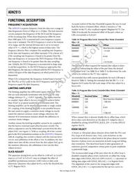 ADN2915ACPZ Datasheet Page 22
