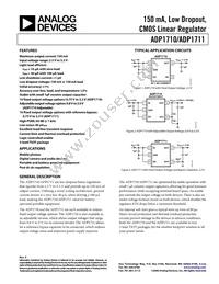 ADP1710AUJZ-1.3-R7 Datasheet Cover