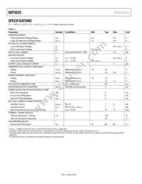 ADP5020ACPZ-R7 Datasheet Page 4