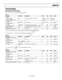 ADR291WFRZ-R7 Datasheet Page 3