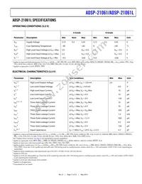 ADSP-21061LKB-160 Datasheet Page 17