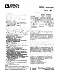 ADSP-2183KCAZ-210 Datasheet Cover