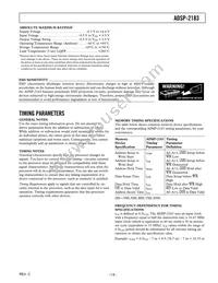 ADSP-2183KCAZ-210 Datasheet Page 13