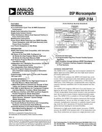 ADSP-2184BSTZ-160 Datasheet Cover