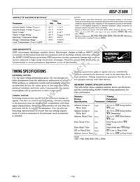 ADSP-2186MKCAZ-300 Datasheet Page 19