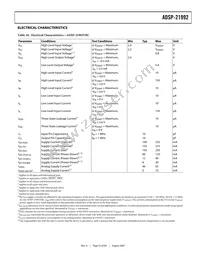 ADSP-21992YBC Datasheet Page 23