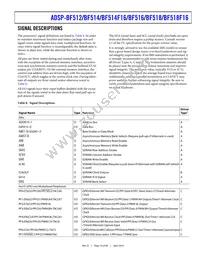 ADSP-BF518BSWZ4F16 Datasheet Page 19