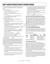 ADSP-CM409CBCZ-AF Datasheet Page 14