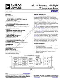 ADT7420UCPZ-R2 Datasheet Cover