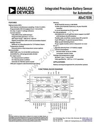 ADUC7036DCPZ-RL Datasheet Cover