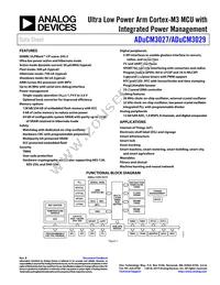 ADUCM3029BCPZ-R7 Datasheet Cover