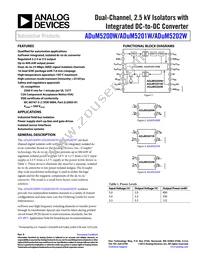 ADUM5200WCRWZ Datasheet Cover