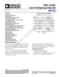 ADV7125WBSTZ170-RL Datasheet Cover