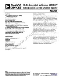 ADV7401BSTZ-80 Datasheet Cover