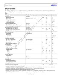 ADXL316WBCSZ-RL7 Datasheet Page 3