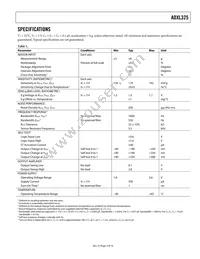 ADXL325BCPZ-RL Datasheet Page 3