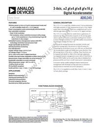 ADXL345BCCZ Datasheet Cover