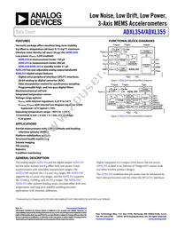ADXL355BEZ-RL Datasheet Cover
