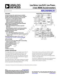 ADXL357BEZ-RL7 Datasheet Cover