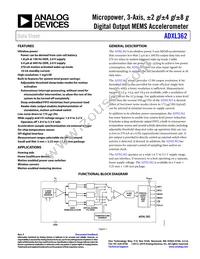 ADXL362WBCCZ-RL Datasheet Cover