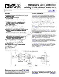 ADXL363BCCZ-RL Datasheet Cover