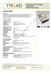 AEU65-050 Datasheet Cover