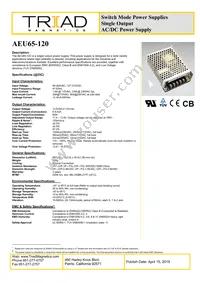 AEU65-120 Datasheet Cover