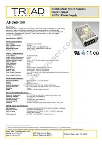 AEU65-150 Datasheet Cover