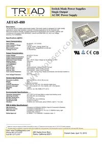 AEU65-480 Datasheet Cover