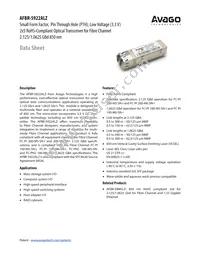 AFBR-5922ALZ Datasheet Cover