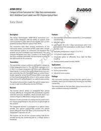 AFBR-59F3Z Datasheet Cover