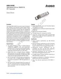 AFBR-703SDZ Datasheet Cover