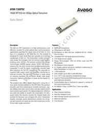 AFBR-720XPDZ Datasheet Cover