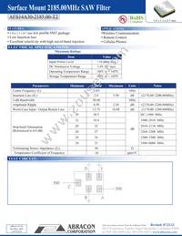 AFS14A30-2185.00-T2 Datasheet Cover