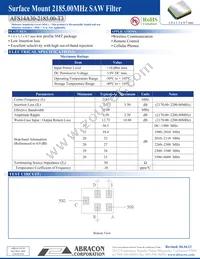 AFS14A30-2185.00-T3 Datasheet Cover