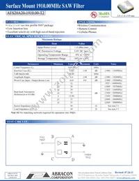 AFS20A20-1910.00-T2 Datasheet Cover
