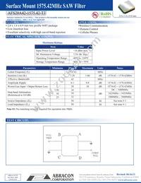 AFS20A42-1575.42-T3 Datasheet Cover