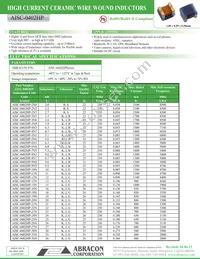 AISC-0402HP-9N5J-T Datasheet Cover