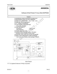 AK6003AV Datasheet Cover