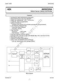 AK93C85AM Datasheet Cover