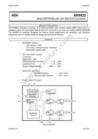 AK9822M Datasheet Cover