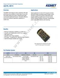 ALC70F821DC250 Datasheet Cover