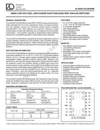 ALD4201PCL Datasheet Cover