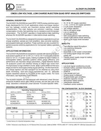 ALD4202MPCL Datasheet Cover