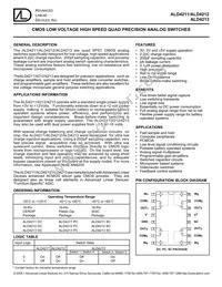 ALD4212PCL Datasheet Cover