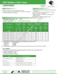 AMCV-0402LC-260-C030Y-T Datasheet Cover