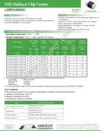 AMCV-0603LC-260-C120N-T Datasheet Cover