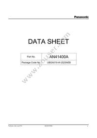 AN41400A-PB Datasheet Cover
