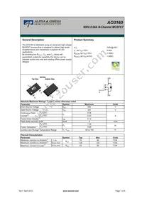 AO3160 Datasheet Cover