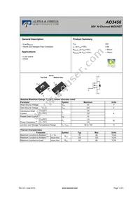 AO3456 Datasheet Cover